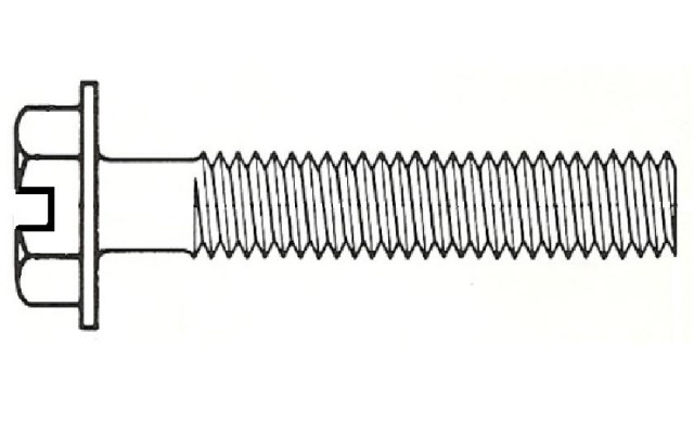 hex washer head slotted